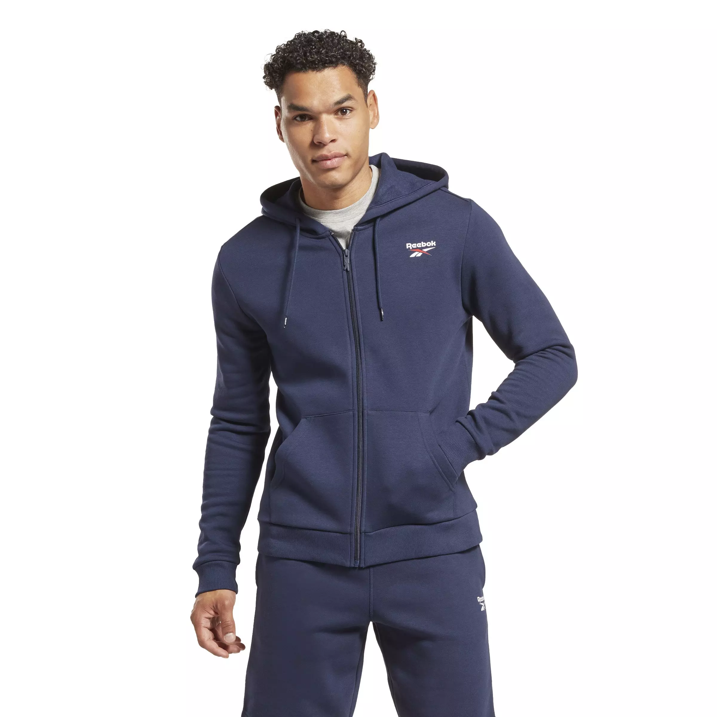 Reebok men's fleece jacket sales
